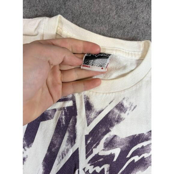 Fox Racing Oversized Sketch Logo Shirt Men Small Motocross Grunge Streetwear Y2K - Picture 2 of 5